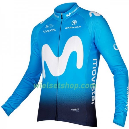 Wielershirt 2018 Movistar Team N001 Lange Mouw